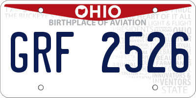 OH license plate GRF2526