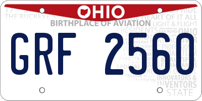 OH license plate GRF2560