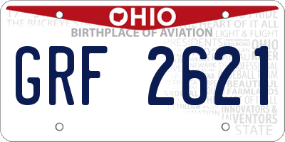 OH license plate GRF2621