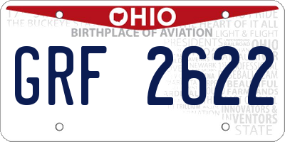 OH license plate GRF2622