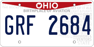 OH license plate GRF2684