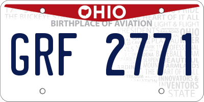 OH license plate GRF2771
