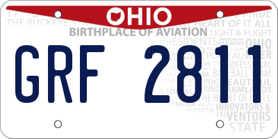 OH license plate GRF2811