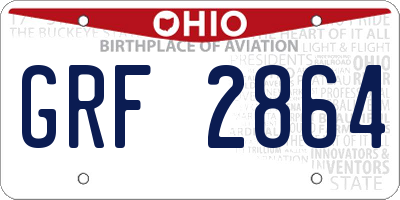 OH license plate GRF2864