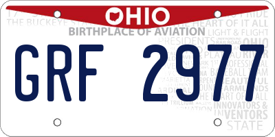 OH license plate GRF2977