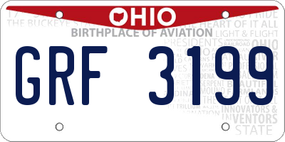 OH license plate GRF3199