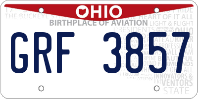 OH license plate GRF3857
