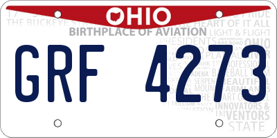 OH license plate GRF4273
