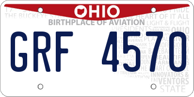 OH license plate GRF4570