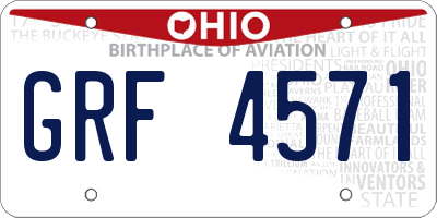 OH license plate GRF4571