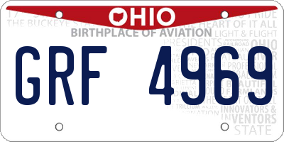 OH license plate GRF4969