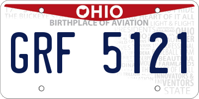 OH license plate GRF5121