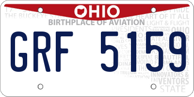 OH license plate GRF5159