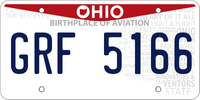 OH license plate GRF5166