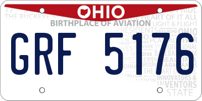 OH license plate GRF5176
