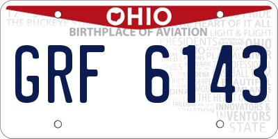 OH license plate GRF6143