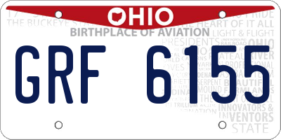 OH license plate GRF6155
