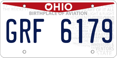 OH license plate GRF6179
