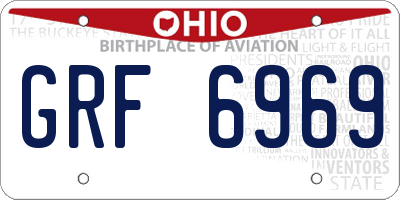 OH license plate GRF6969