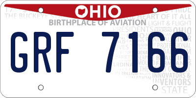OH license plate GRF7166
