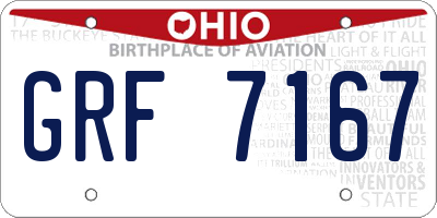 OH license plate GRF7167