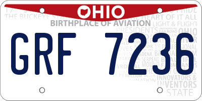 OH license plate GRF7236
