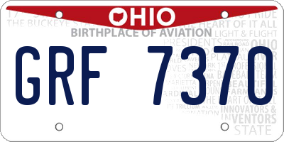 OH license plate GRF7370