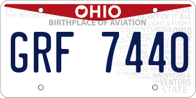 OH license plate GRF7440