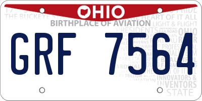 OH license plate GRF7564