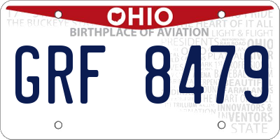 OH license plate GRF8479