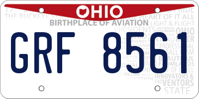 OH license plate GRF8561