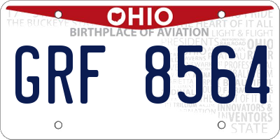 OH license plate GRF8564