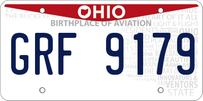 OH license plate GRF9179