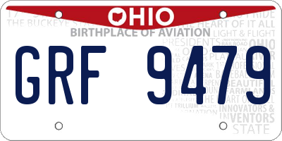 OH license plate GRF9479