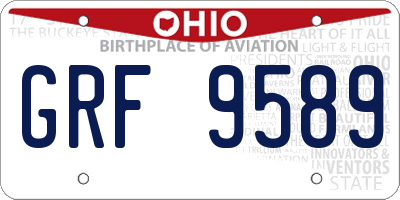 OH license plate GRF9589