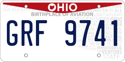 OH license plate GRF9741
