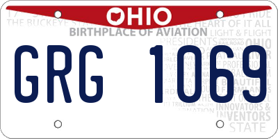 OH license plate GRG1069