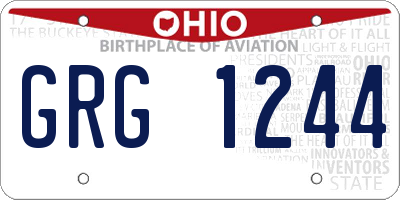 OH license plate GRG1244