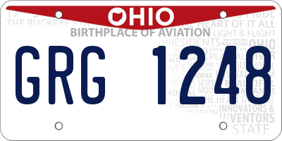 OH license plate GRG1248