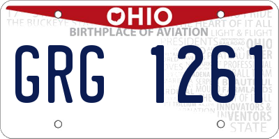 OH license plate GRG1261