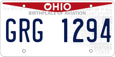 OH license plate GRG1294