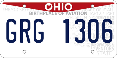 OH license plate GRG1306