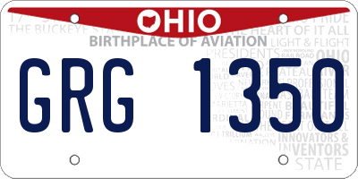 OH license plate GRG1350