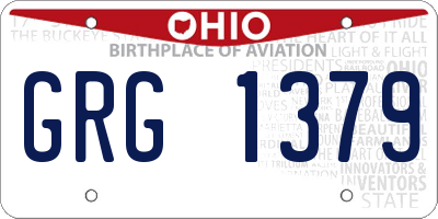 OH license plate GRG1379