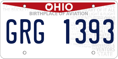 OH license plate GRG1393