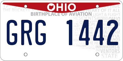 OH license plate GRG1442