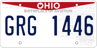OH license plate GRG1446