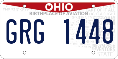 OH license plate GRG1448
