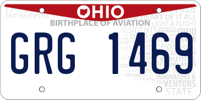 OH license plate GRG1469