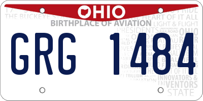 OH license plate GRG1484